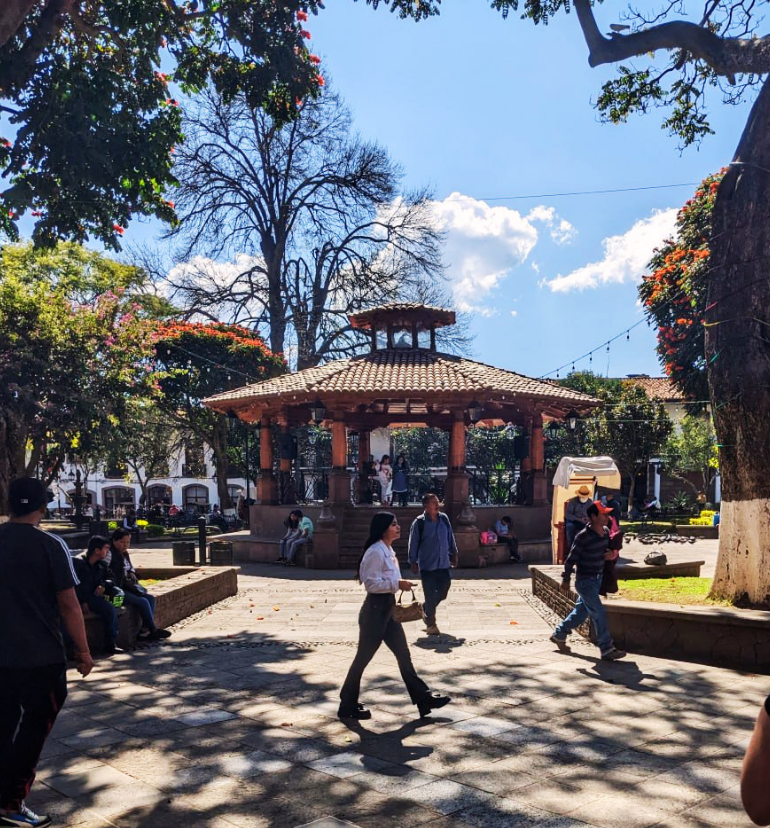 Center square of Valle de Bravo Mexico