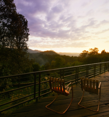 Ranch land with sunset in Valle de Bravo, Mexico