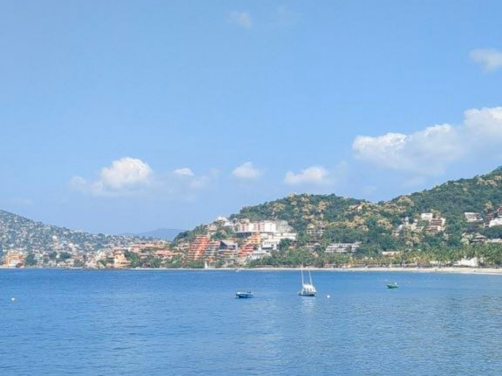 Ocean view of the coast of Zihuatanejo, Mexico